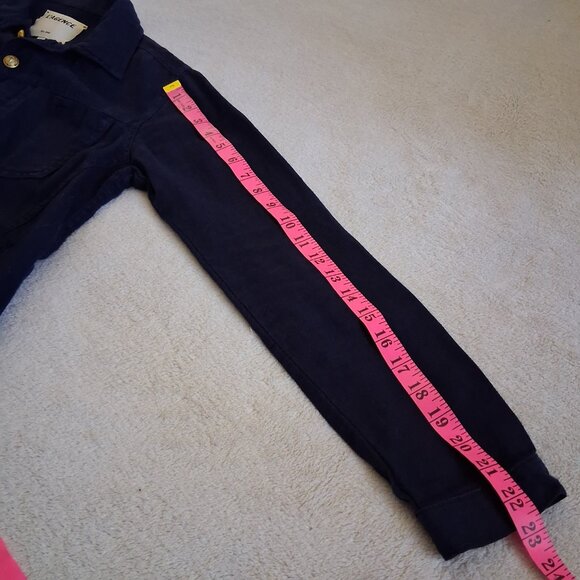 L'Agence Women's Size Small Navy Marine Celine Linen Lightweight Jacket - Picture 16 of 16